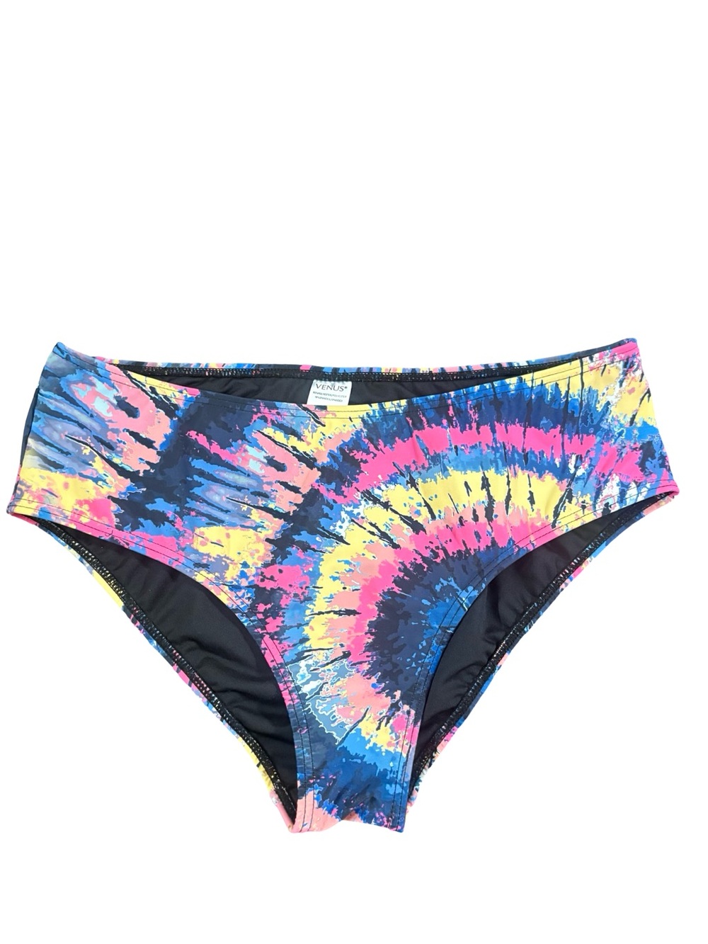 VENUS Tie-Dye Hipster Bikini Bottoms - Blue, Pink, Yellow Size 12